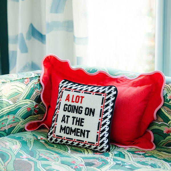 A Lot Going On Needlepoint Pillow - Liza Pruitt