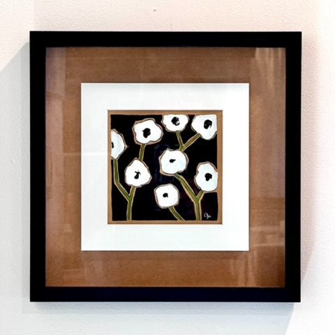 Black & White Flora No.2 | 8" x 8" | Framed - Liza Pruitt