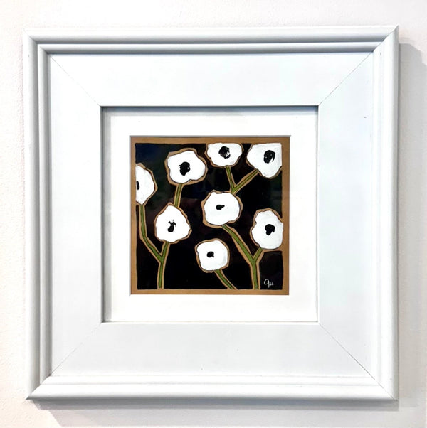 Black & White Flora No.2 | 8" x 8" | Framed - Liza Pruitt