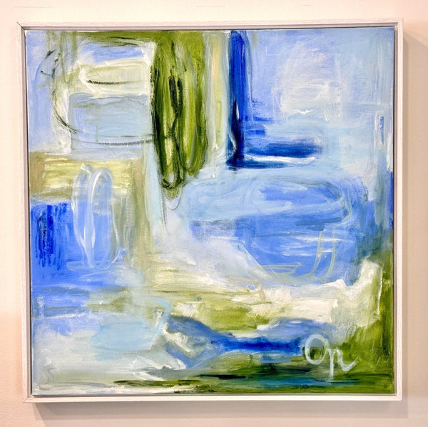 Blue Breezes No.1 | 20" x 20" | Framed - Liza Pruitt