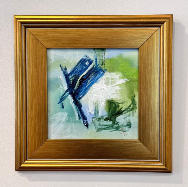 Blue Breezes No.2 | 8" x 8" | Framed - Liza Pruitt