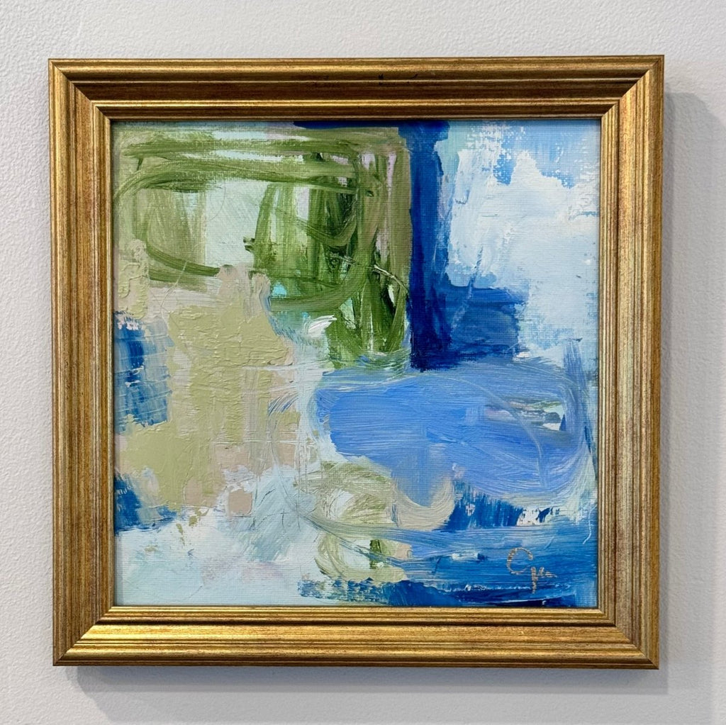 Blue Breezes No.3 | 8" x 8" | Framed - Liza Pruitt