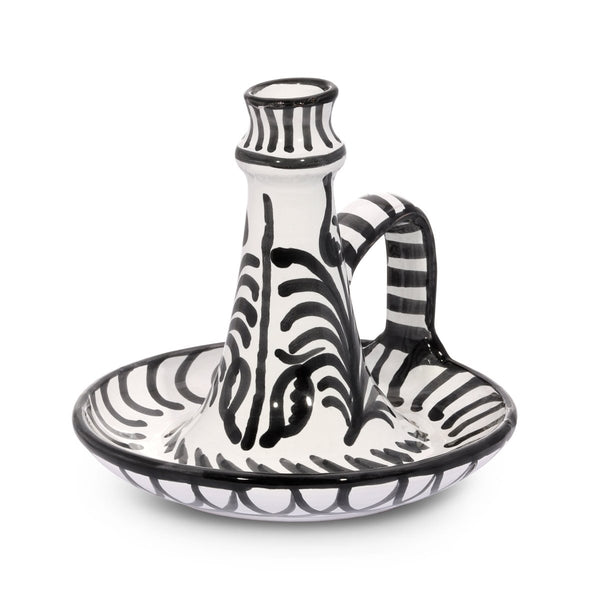 Candlestick with hand painted designs - Liza Pruitt