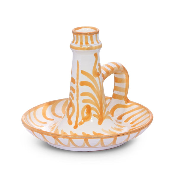 Candlestick with hand painted designs - Liza Pruitt