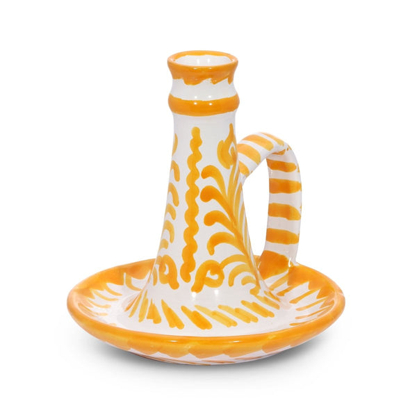 Candlestick with hand painted designs - Liza Pruitt