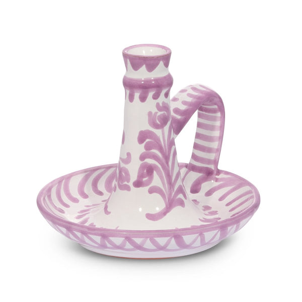 Candlestick with hand painted designs - Liza Pruitt