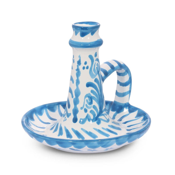 Candlestick with hand painted designs - Liza Pruitt