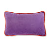 Charliss Velvet Lumbar Pillow - Lilac + Orange - Liza Pruitt