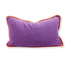 Charliss Velvet Lumbar Pillow - Lilac + Orange - Liza Pruitt