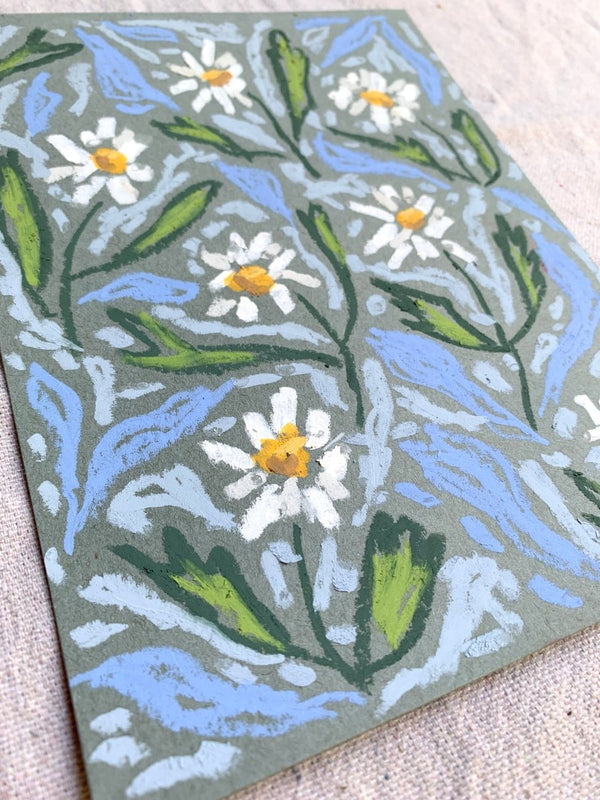 Daisies are the friendliest flower | 6" h x 9" w - Liza Pruitt