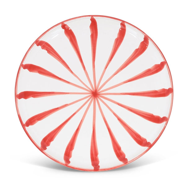 Dinner plate with candy cane stripes - Liza Pruitt