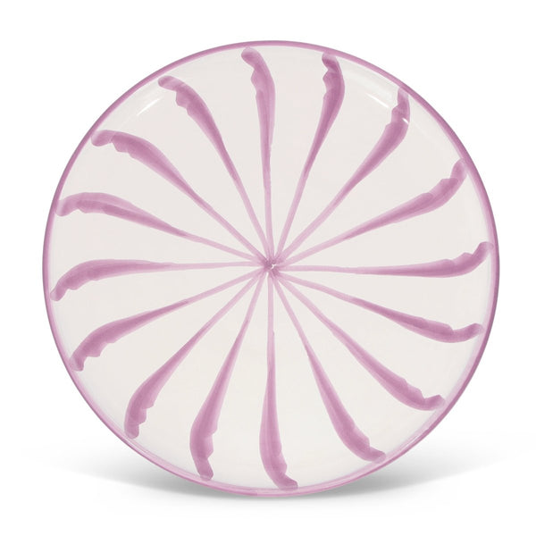 Dinner plate with candy cane stripes - Liza Pruitt