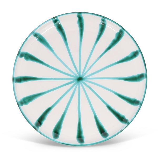 Dinner plate with candy cane stripes - Liza Pruitt