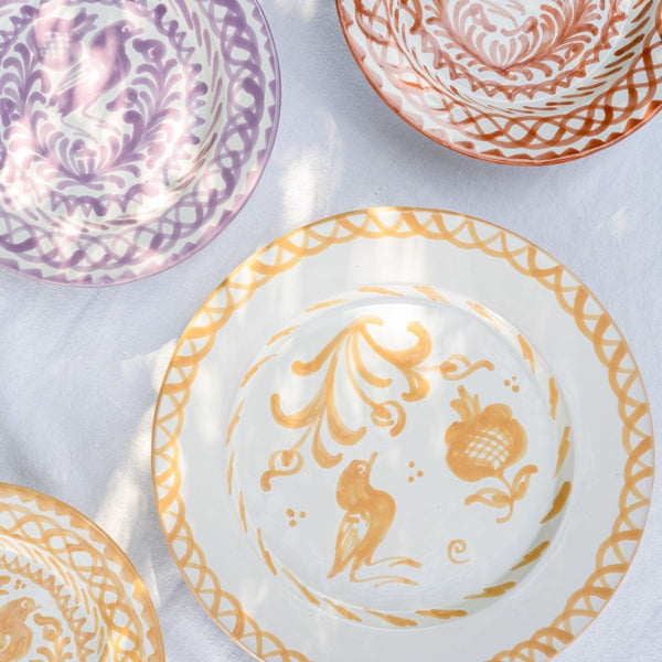 Dinner plate with hand painted designs - Liza Pruitt