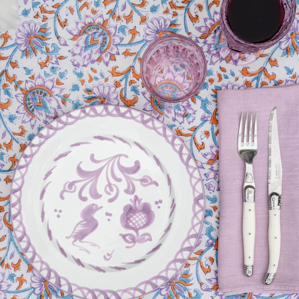 Dinner plate with hand painted designs - Liza Pruitt