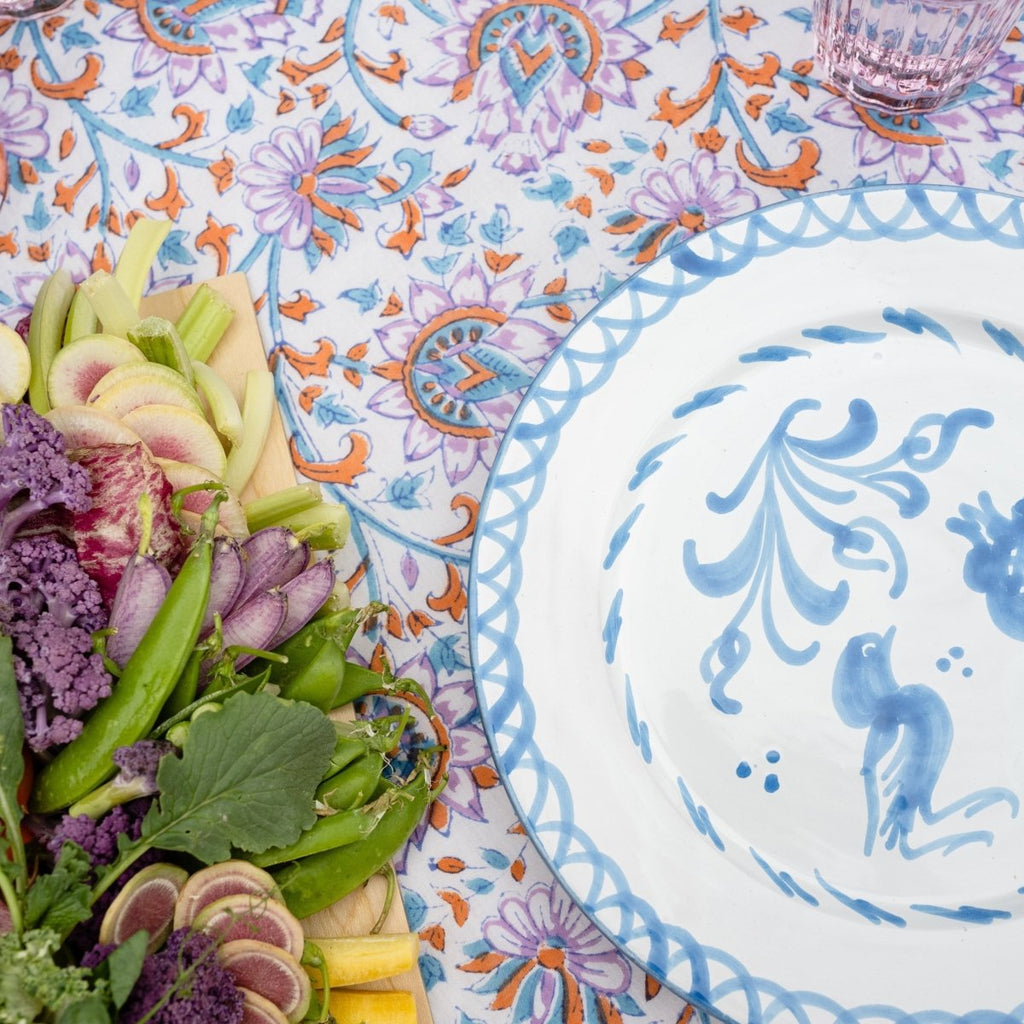 Dinner plate with hand painted designs - Liza Pruitt