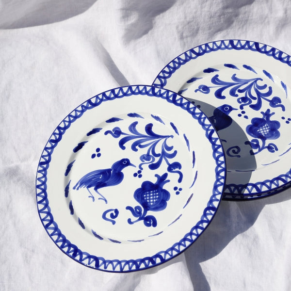 Dinner plate with hand painted designs - Liza Pruitt