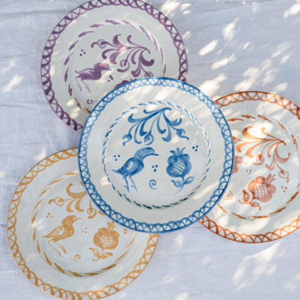 Dinner plate with hand painted designs - Liza Pruitt