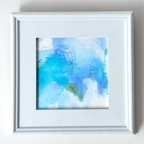 French Blue Breeze No.1 | 8" x 8" | Framed - Liza Pruitt