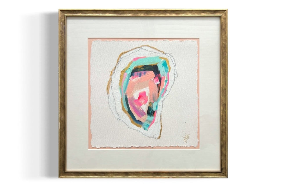 Funky half shell II | 18.25" x 18.25" | Framed - Liza Pruitt