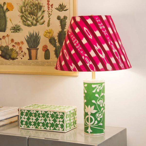 Green Floral Vines Table Lamp - Liza Pruitt