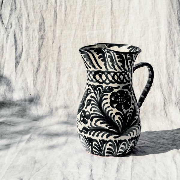 Large pitcher with hand painted designs - Liza Pruitt