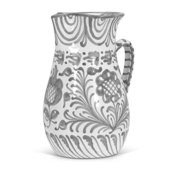 Large pitcher with hand painted designs - Liza Pruitt