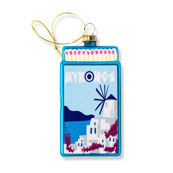 Matchbook Ornament - Mykonos - Liza Pruitt