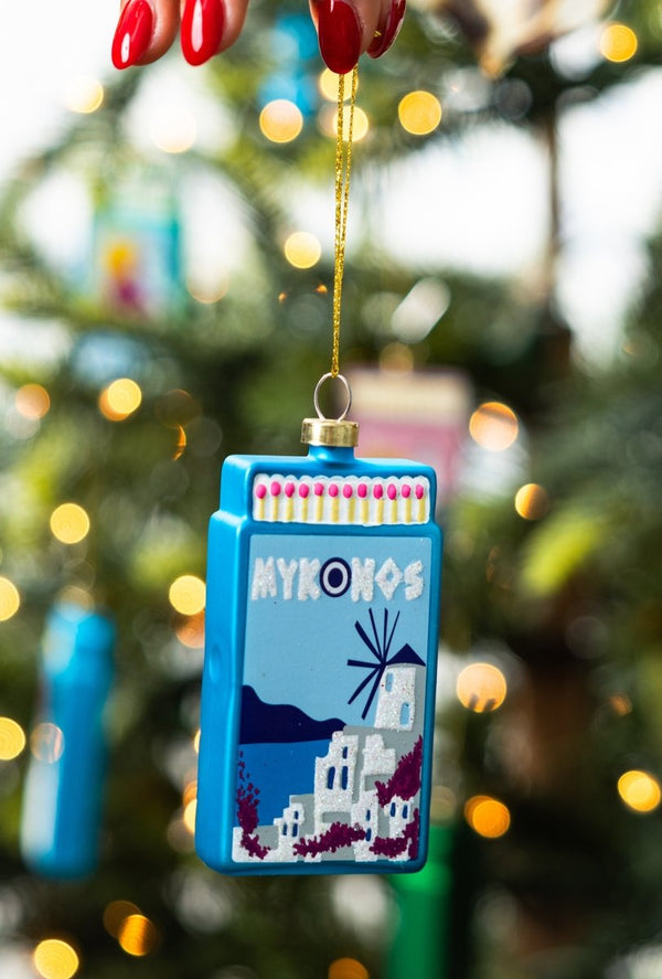 Matchbook Ornament - Mykonos - Liza Pruitt