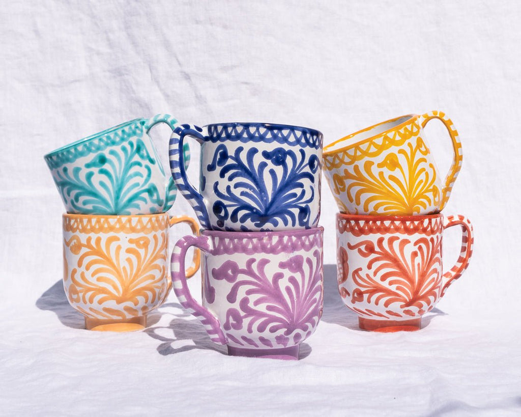 Mug with hand painted designs - Liza Pruitt