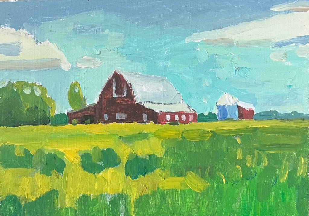 Red Barn Study | 5" h x 7" w - Liza Pruitt