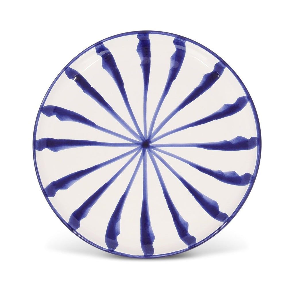 Salad plate with candy cane stripes - Liza Pruitt