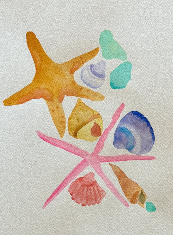 Sea Collection Gold Sea Star | 12” h x 9” w - Liza Pruitt