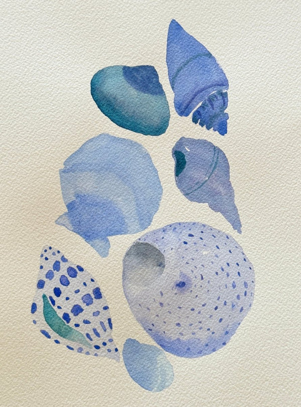 Sea Collection in Blue | 10" h x 7" w - Liza Pruitt