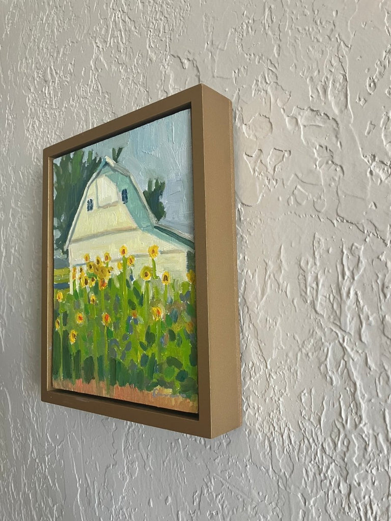 Sunflower Barn | 10" h x 8" w | Framed - Liza Pruitt