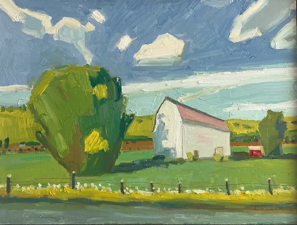 White Barn | 12" x 16" | Framed - Liza Pruitt