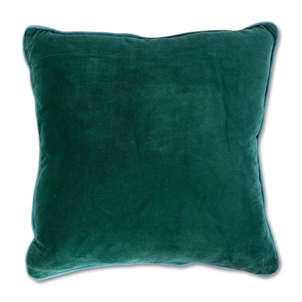 Charliss Velvet Pillow - Green + Aqua - Liza Pruitt