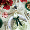 Green Gingham Round Tablecloth with Ruffle - Liza Pruitt