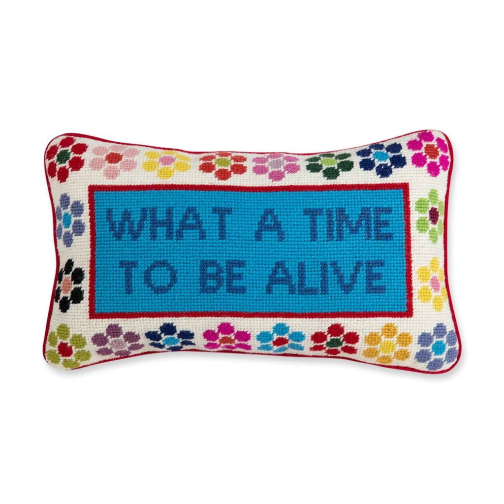 What a Time Needlepoint Pillow - Liza Pruitt